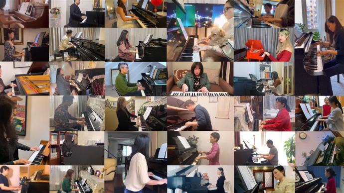 40 piano musicians relay ensemble "Tomorrow Will Be Better", wishing Shanghai tomorrow