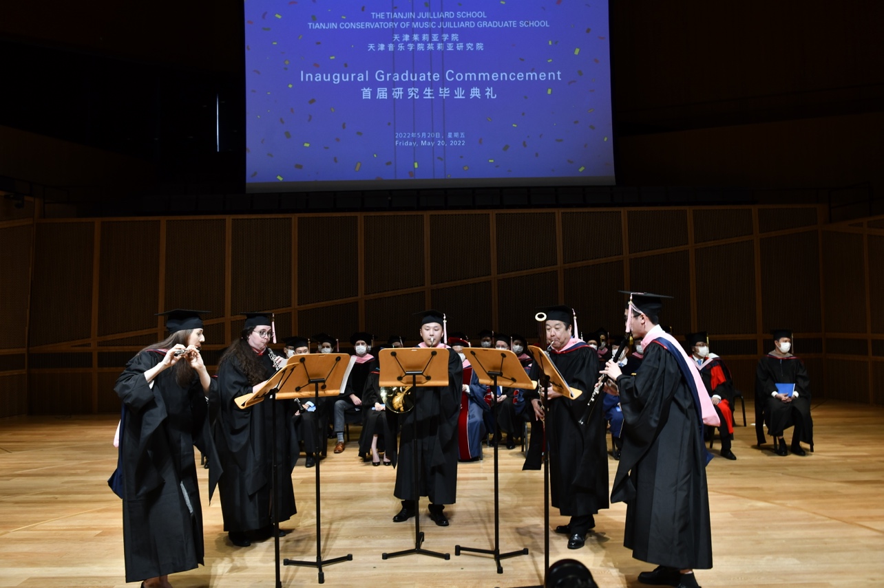 Resident teacher Akio Koyama collaborates with woodwind students Jacques Iber's "Three Pieces"