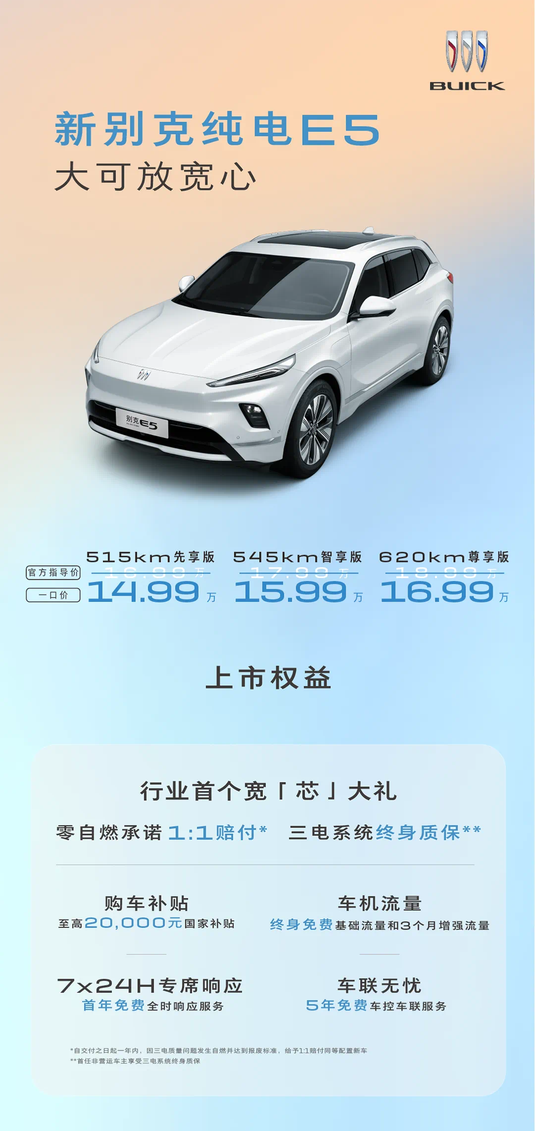 The new Buick pure electric E5 is launched on the market, becoming a practical and safe choice for experienced drivers who buy 150,000 yuan worth of gasoline to replace batteries!