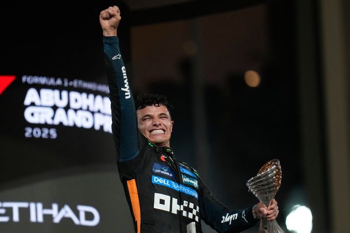British driver Norris wins his first Formula 1 Drivers' Championship.