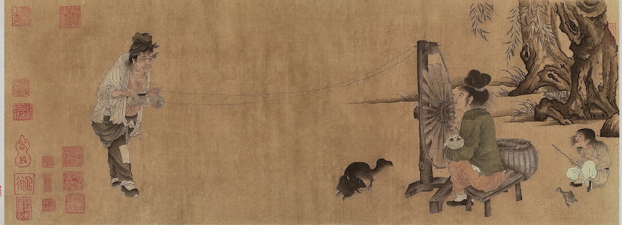 Northern Song Dynasty Wang Juzheng's Spinning Wheel, now in the Palace Museum