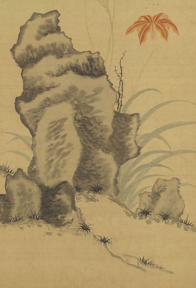 Ming Zhao Wenchu Painting Flowers and Butterflies Scroll (detail) Collection of the National Palace Museum, Taipei