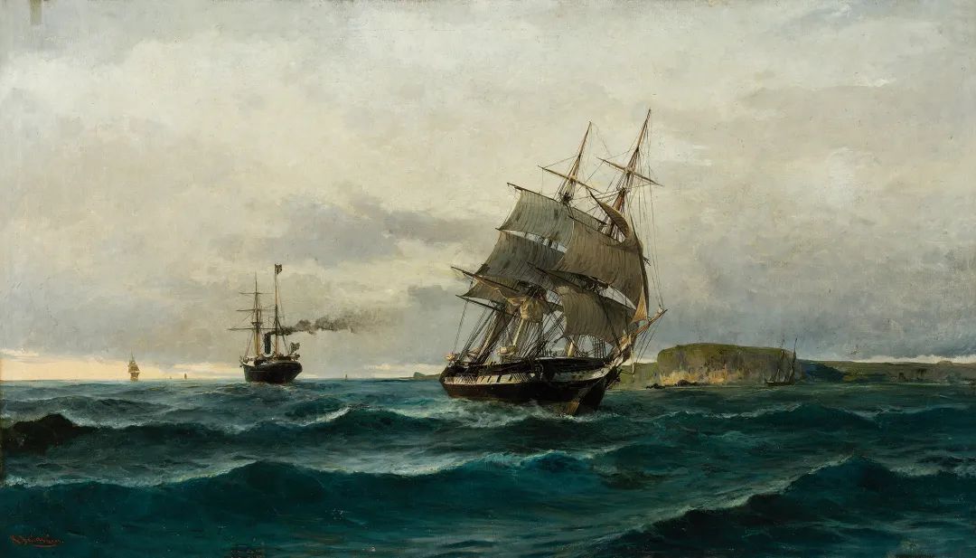 Konstantinos Volanakis (1885-1896), Seascape, oil on canvas, 65x113 cm, Bank of Greece Art Collection