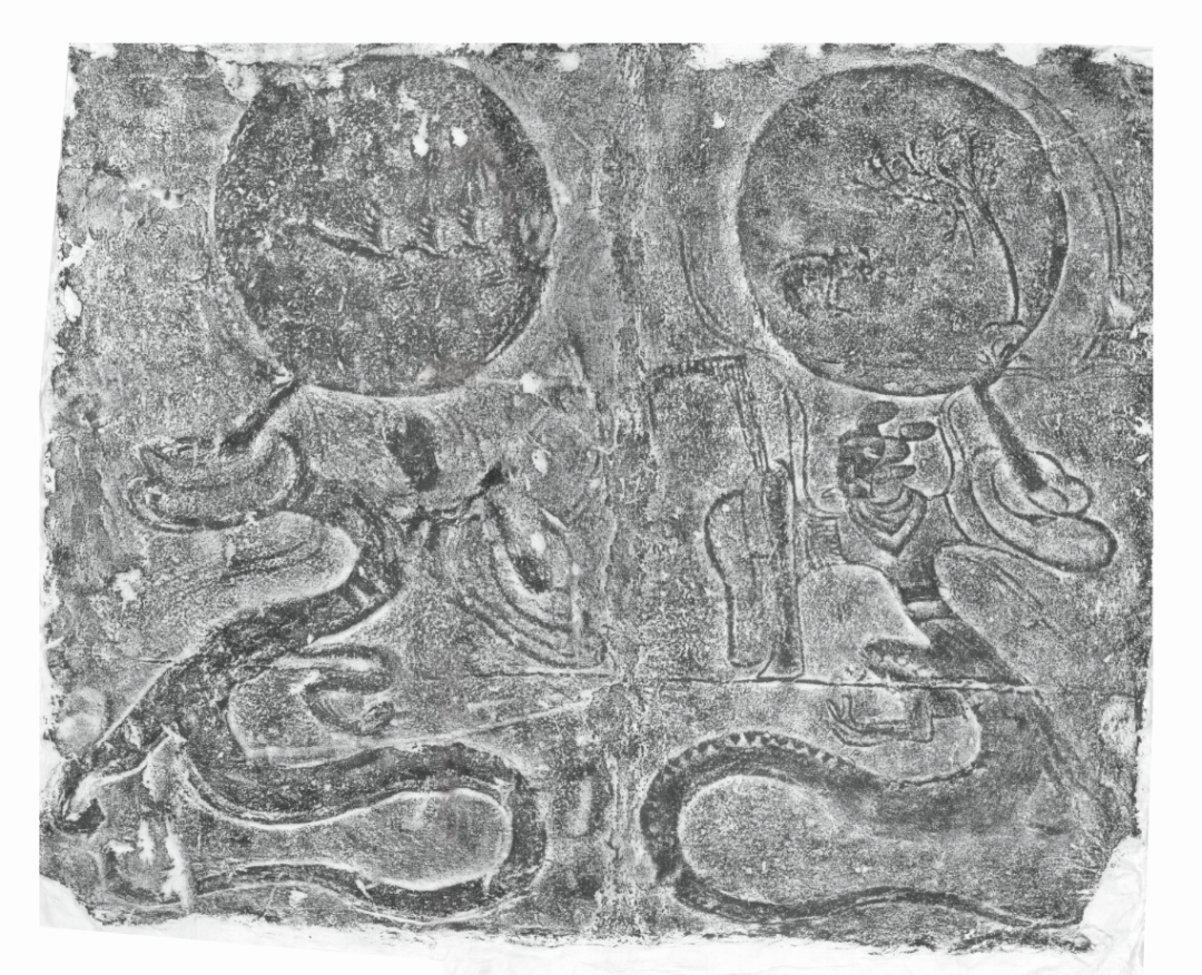 Fuxi Nuwa portrait brick Eastern Han Dynasty Chengdu Museum