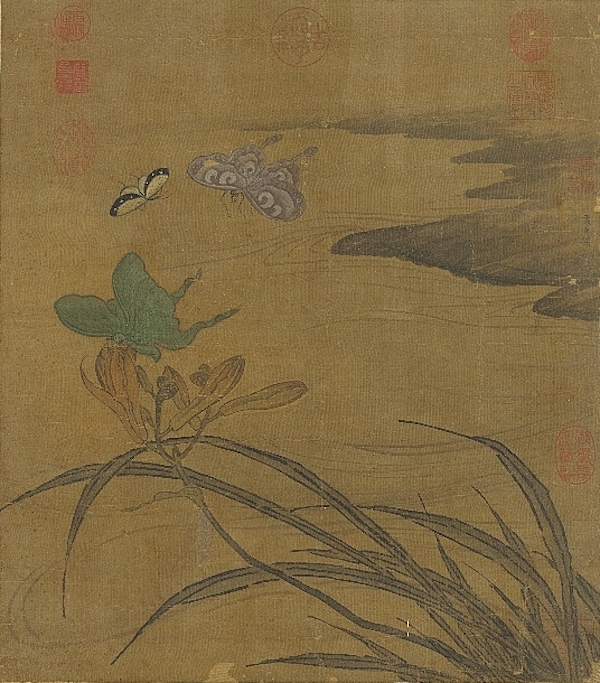 (Biography) Song Huang Jucai Xuan Hua Nymph Butterfly (Part) This painting is selected from the