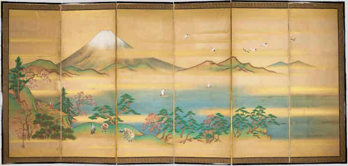 Folding screen created in 1860.