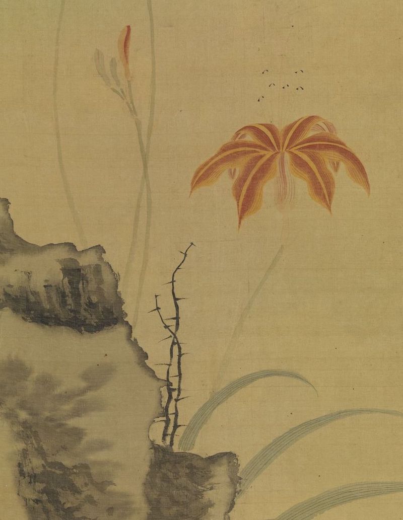 Ming Zhao Wenchu Painting Flowers and Butterflies Scroll (detail) Collection of the National Palace Museum, Taipei
